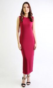 Sleeveless Maxi Dress in Maroon