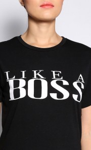 Like A Boss T-shirt in Black