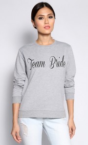 Team Bride Pullover in Grey