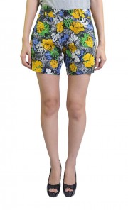 Floral Shorts in Purple & Yellow