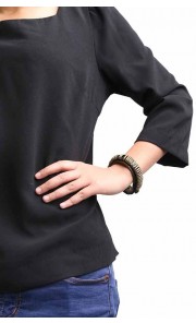 Leather Ring Cuff in Green