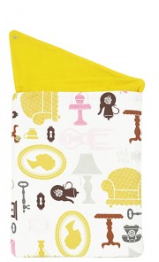 Da Vinci iPad Cover in White & Yellow 