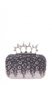 Gang Nam Lizardskin Print in Silver Knuckleduster