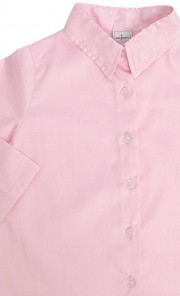 Beth Rolled-Up Sleeves Collar Shirt in Baby Pink