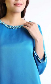 Myra Beads Top in Teal