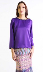 Myra Beads Top in Purple