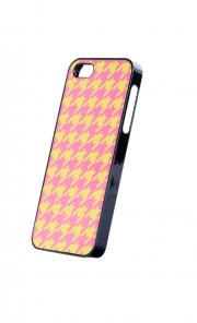 iPhone 5 Houndstooth Case in Yellow and Pink