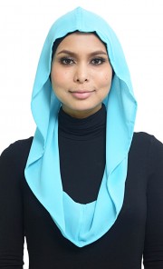 Zenessa Chiffon Hoodie in Light Blue