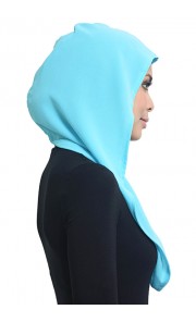 Zenessa Chiffon Hoodie in Light Blue
