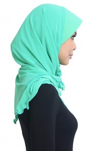 Noura Chiffon Twist Hijab in Green