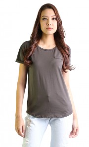 Zoom Pocket Tee in Dark Grey