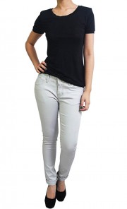 Sherrie Slim Cut Pants in Light Grey