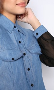 Pippa Shirt Dress in Light Blue