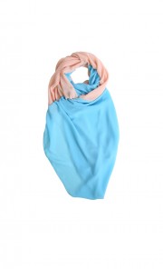 Ayra Double Instant Hijab in Peach and Blue