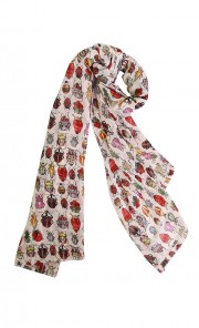 Sovia Bugs Printed Shawl in Peach