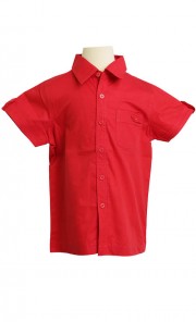 Boy Short Sleeved Shirt in Red