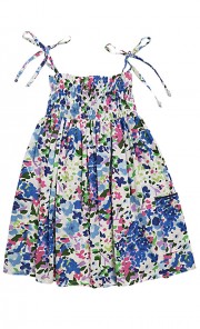 Floral Marion Dress in Blue 