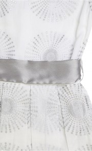 Julie Dress in White and Silver 