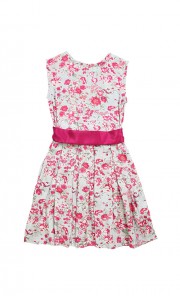 Floral Angelina Dress in Raspberry