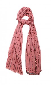Printed Arrow Laily Shawl in Dusty Pink 