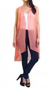 Camilla Vest in Peach