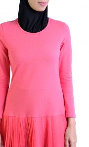 Pleated Ballerina Top in Watermelon