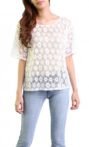 Lace Blouse in White