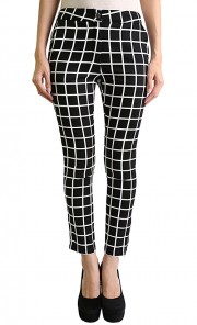 Checkered Pants in Black
