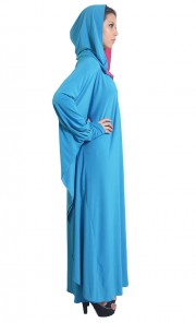 Jubah Balqis in Blue and Pink