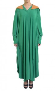 Jubah Balqis in Green and Brown
