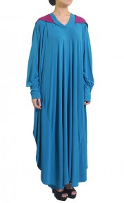 Jubah Balqis in Teal and Purple