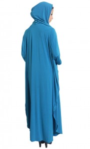 Jubah Balqis in Teal and Purple