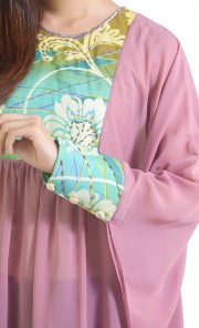 Chiffon Batik Melayu Tunic Top in Green