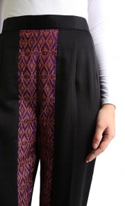 Kahla Pants in Black and Purple