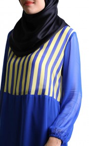 Amany Top in Blue and Yellow