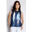 Fashion Icon' Split Back Top in Blue