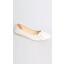 Jamie Pointy Toe Ballerina Flats in White