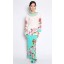 Baju Kurung Khadija in Turquoise and White