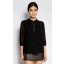 Three Quarter Sleeved Top in Black