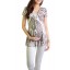 Printed Nursing Top in Off White