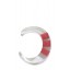 Transparent Resin Bangle with Red Ornaments
