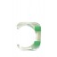 Transparent Resin Bangle with Green Ornaments