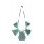 Mirrored Geometric Plate Necklace in Mint