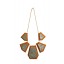 Glitzy Geometric Plate Necklace in Brown