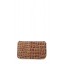 Card Holder in Brown Crocodile Print