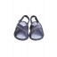 Navy Blue Sandals with White Hem