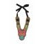 Brown Wood Necklace in Multi 