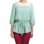 Drawstring Blouse in Mint