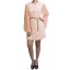 Accordian Pleat Sleeve Shift Dress in Peach