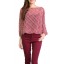 Checkered Batwing Top in Red